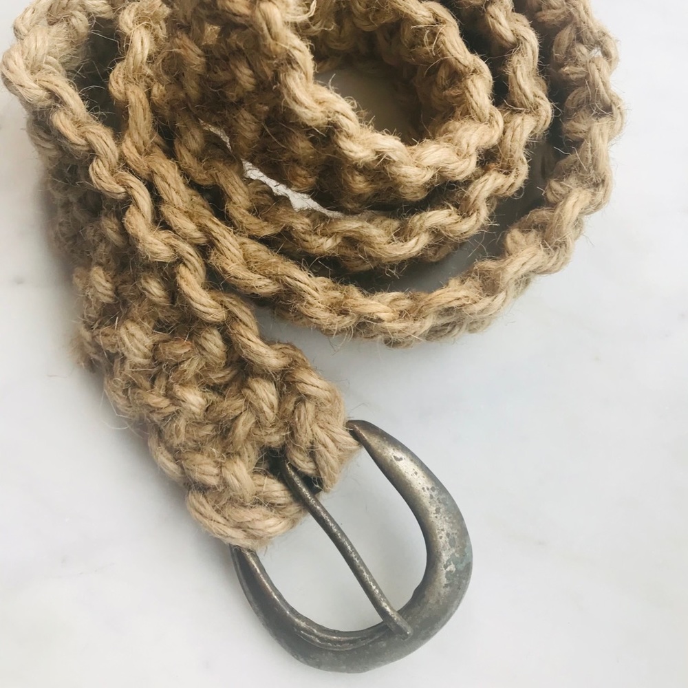 Handmade Vintage Natural Jute Macrame Belt